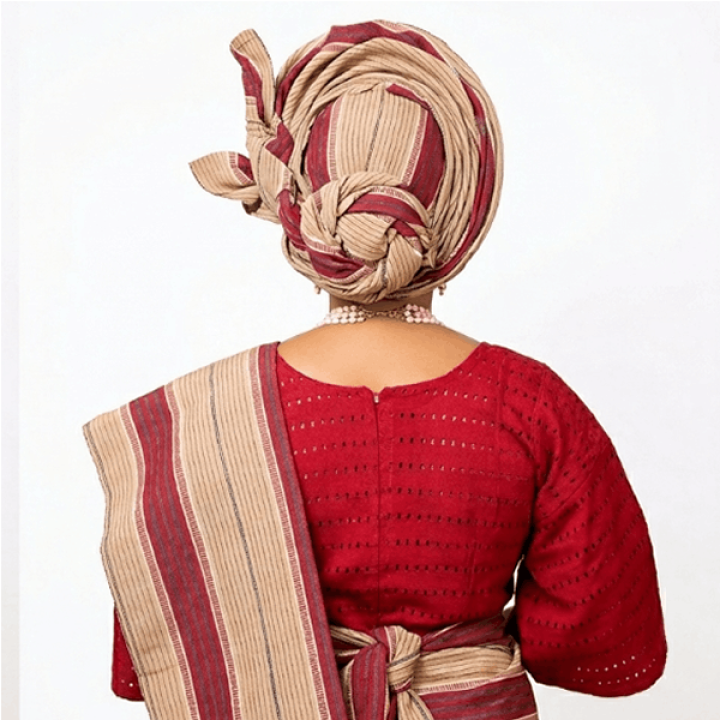 Aso Oke outfit, Yoruba women's clothing, Iro and Buba